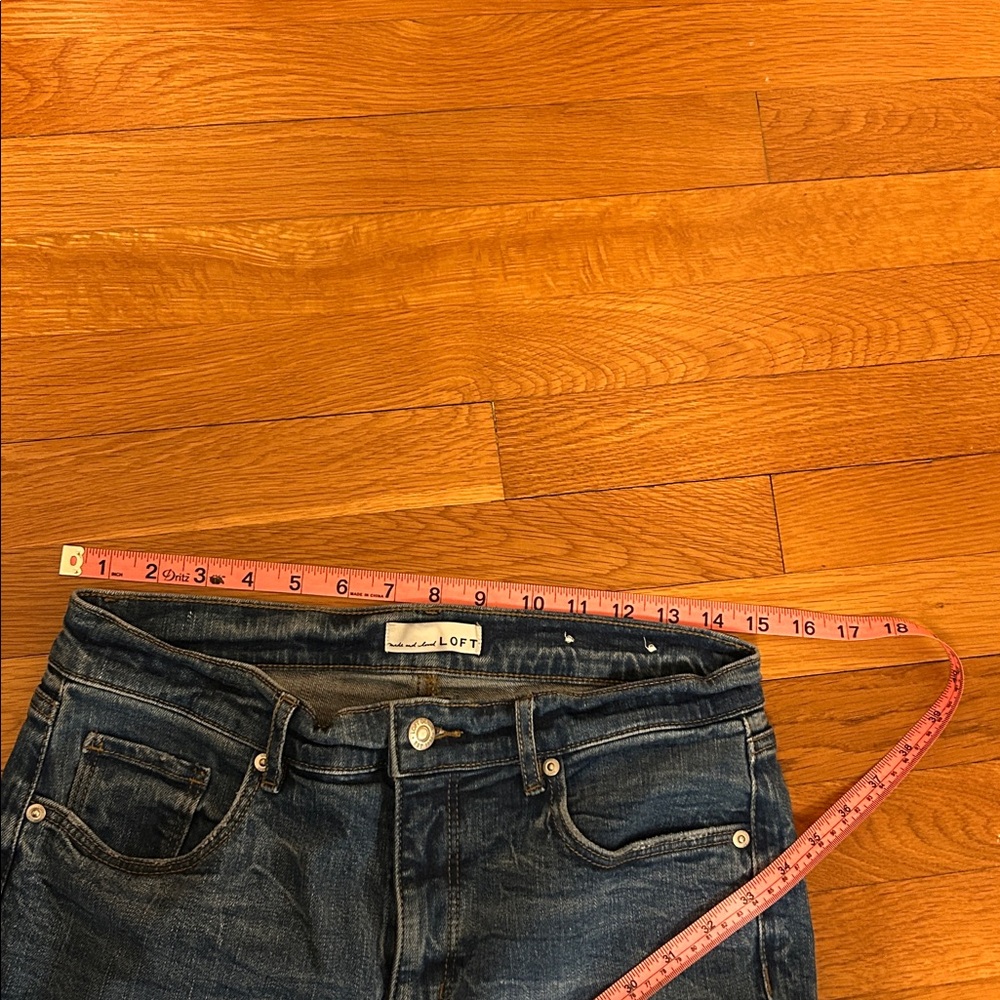 LOFT Dark Blue Flare Jeans - Picture 5 of 8